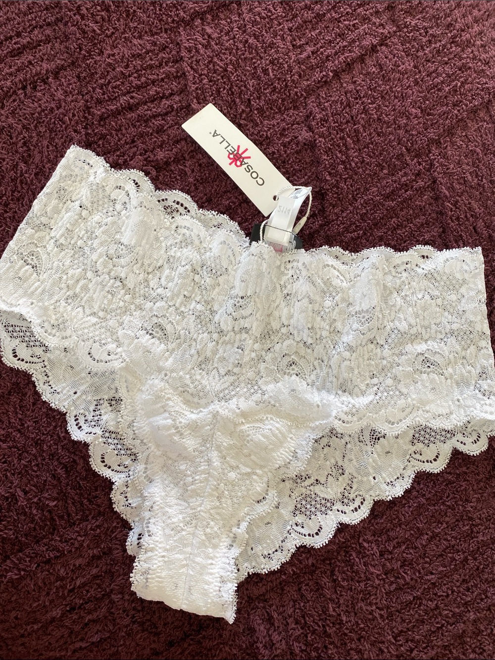 Cosabella White Lace Cheeky Hipster